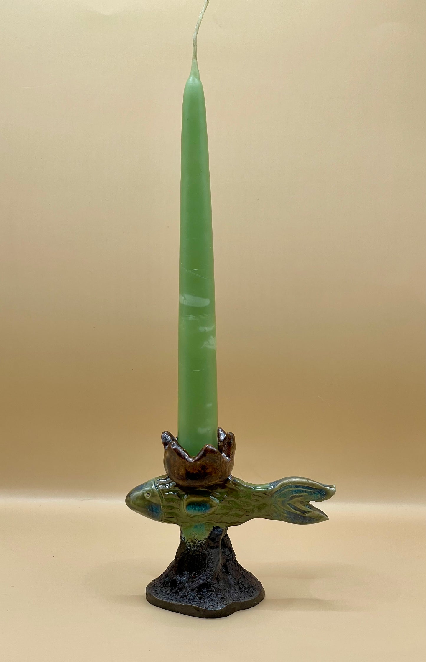 Short fish candle stand