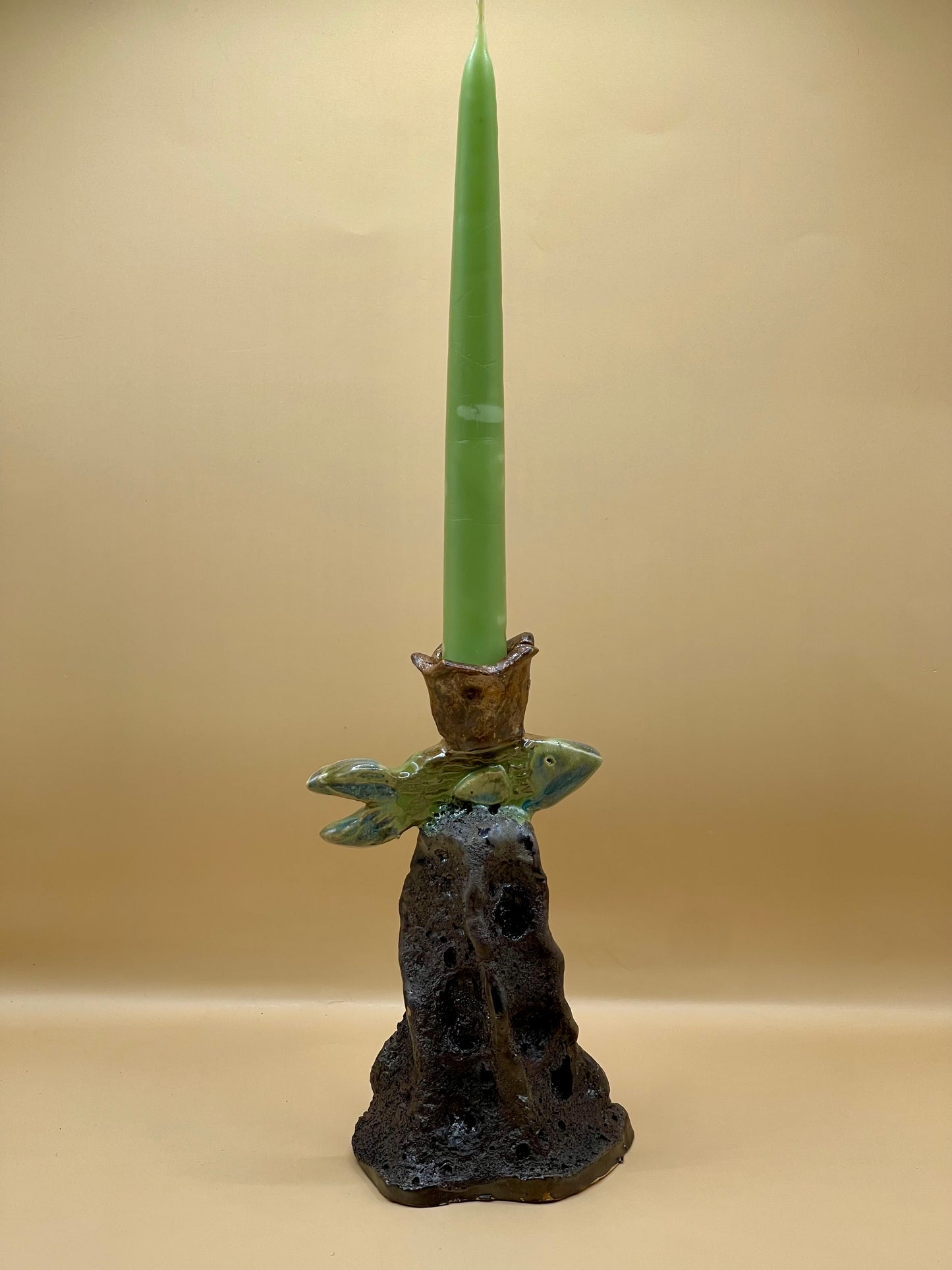 Tall fish candle stand