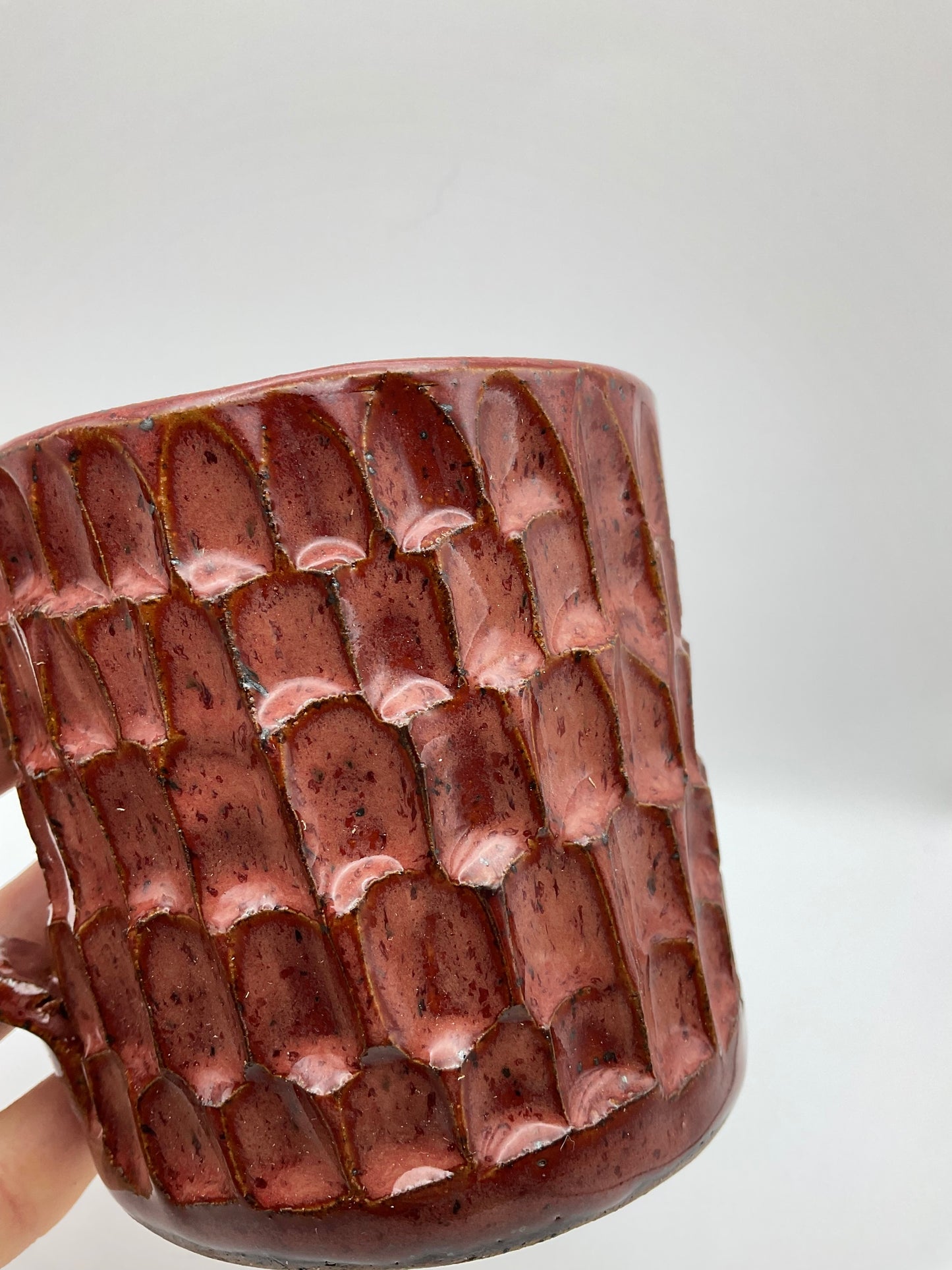 Hand carved Cinnabar Mug