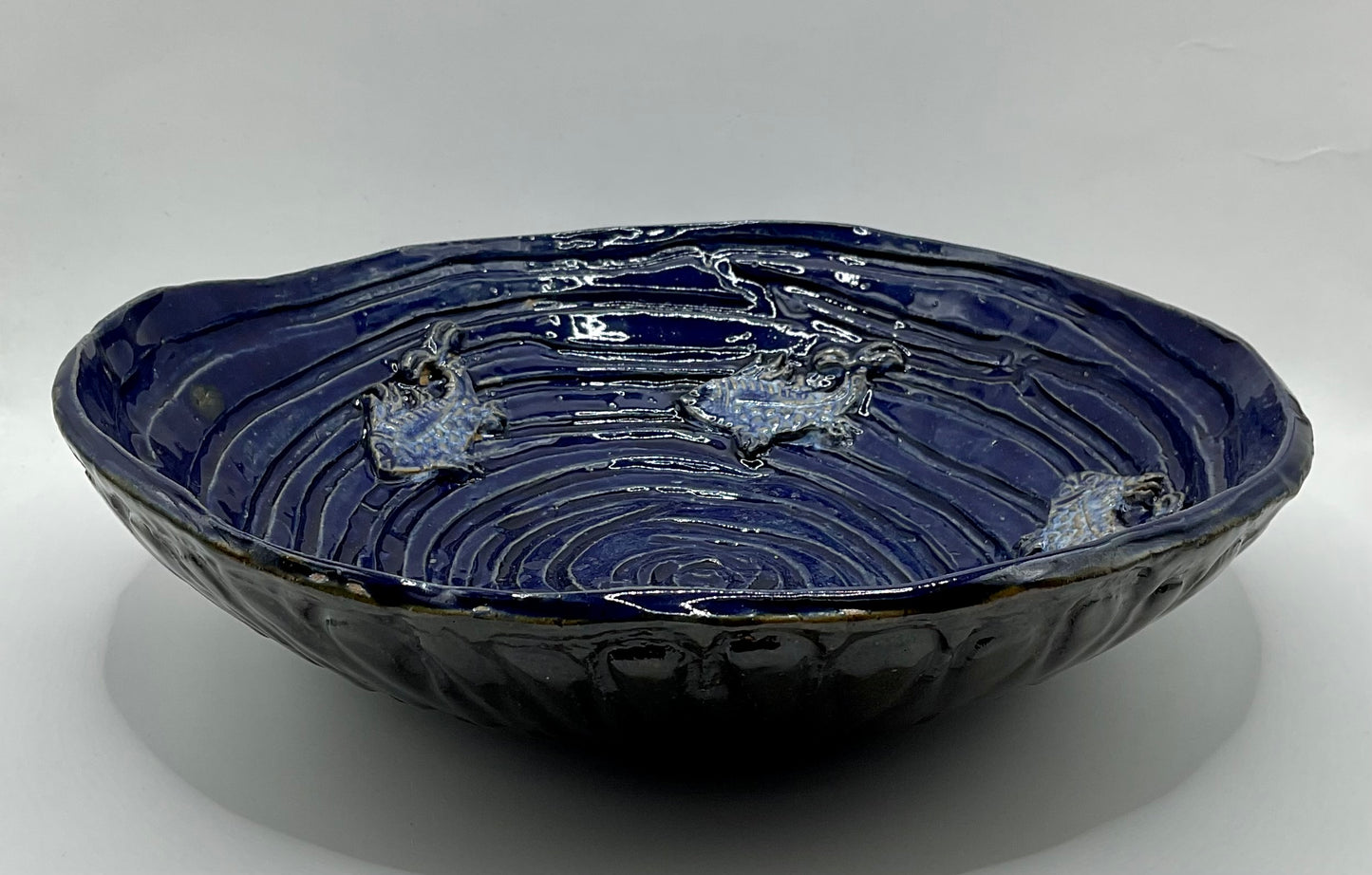 Hand Carved Fish Bowl