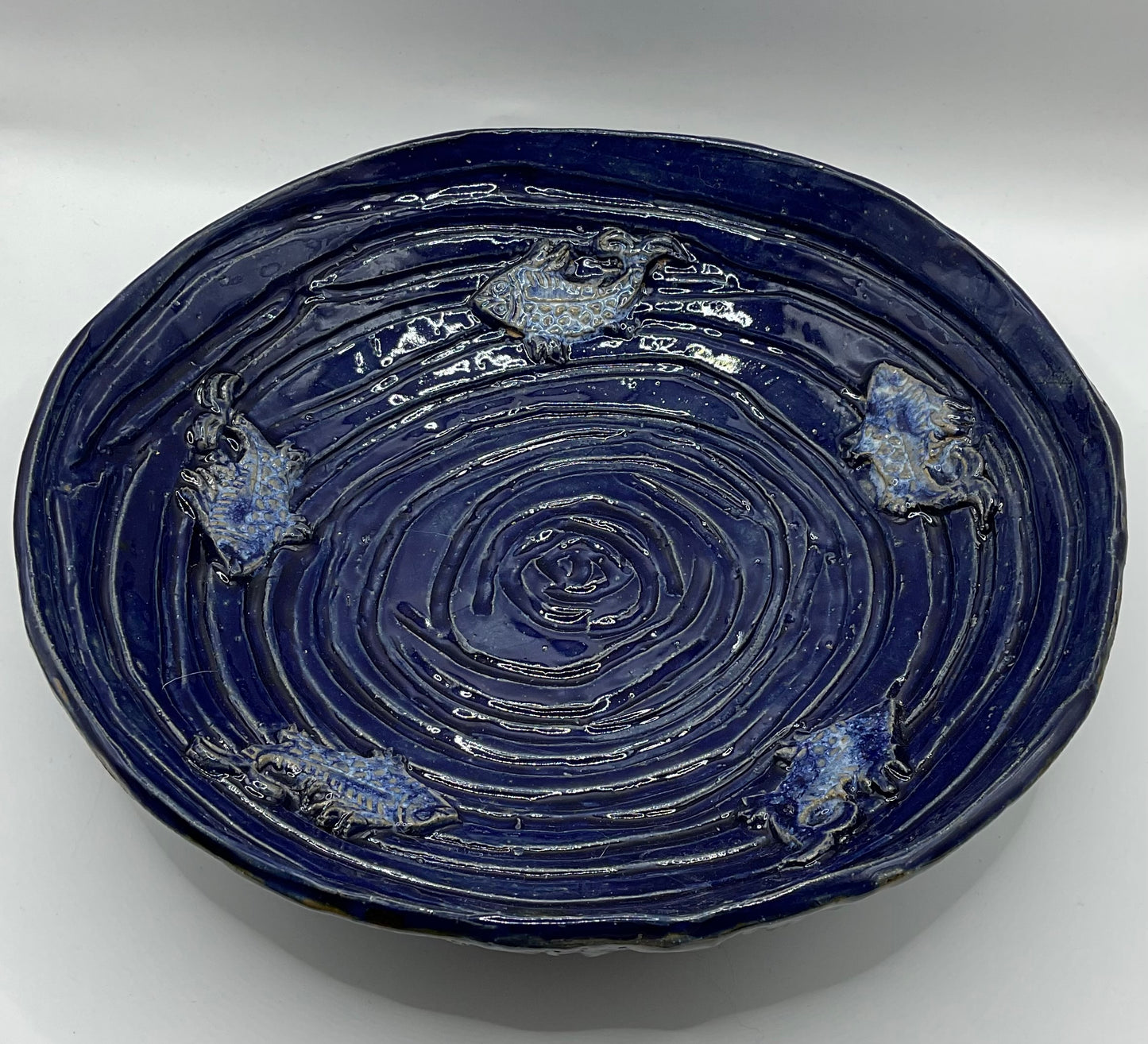 Hand Carved Fish Bowl